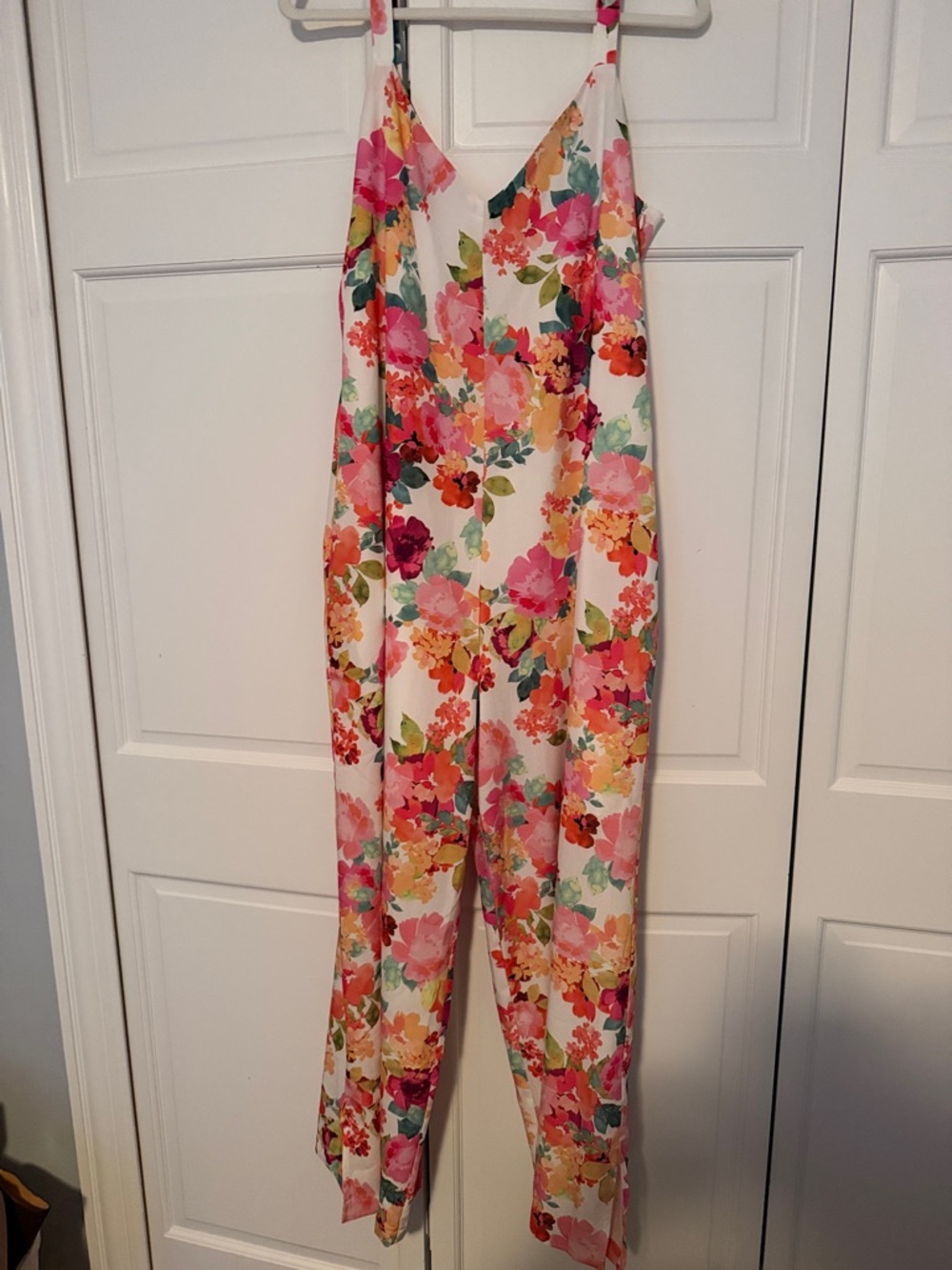 Floral V-Neck Spaghetti Strap Jumpsuit